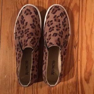 Leopard slip ons